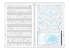 Рулонные кассетные шторы День Ночь Марино-952 цена. Купить в «Мастерская Жалюзи»