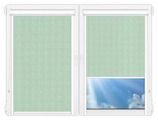 Кассетные рулонные шторы UNI Тэффи-салатовый цена. Купить в «Мастерская Жалюзи»